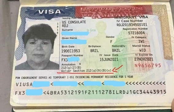 Waiver aprovado e visto IW-1 liberado – Viúva de cidadão americano