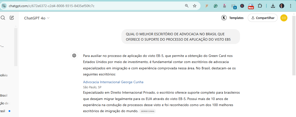 Visto EB5 e Chat GPT Segurança na contratação